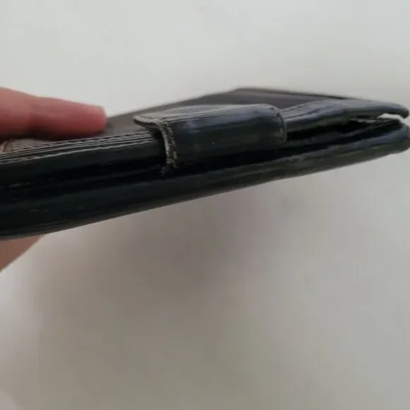 Fendi Vintage Pequin Wallet Canvas Leather Wallet Black Purse Bifold Compact - Picture 16 of 16